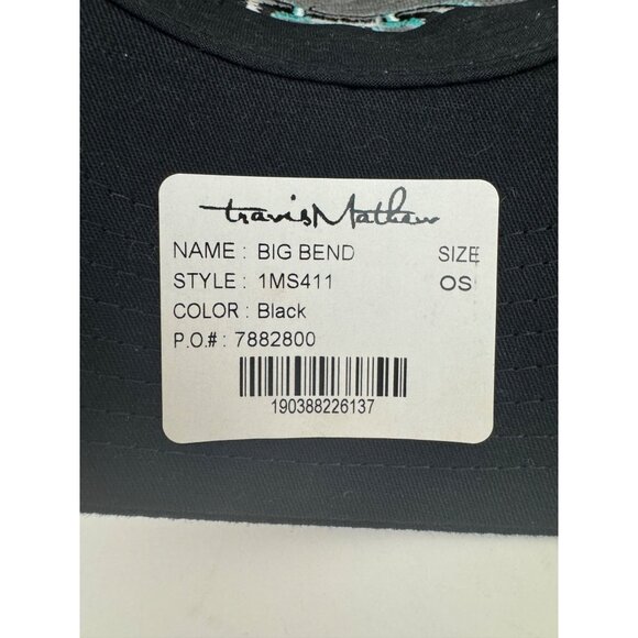 Travis Mathew Black Big Bend Pineapple Hat‎ Trucker Cap Snapback Mesh Golf New - Picture 6 of 6